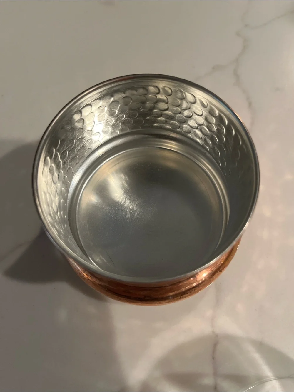 Williams Sonoma Butter dish Glass Cloche with Copper Base and Copper Cup